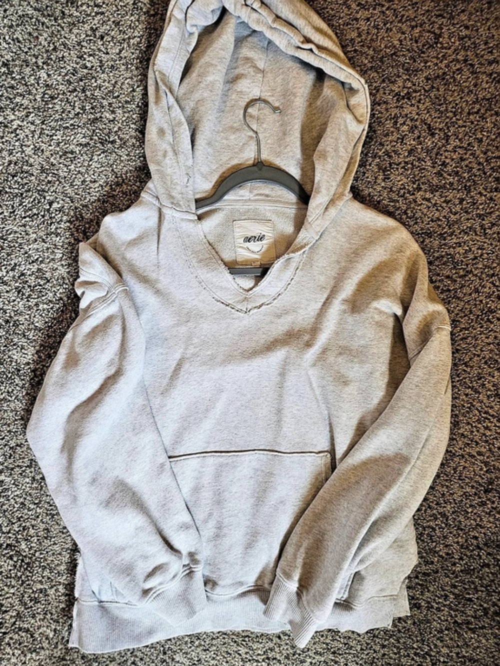 aerie Pullover Hoodie Gray